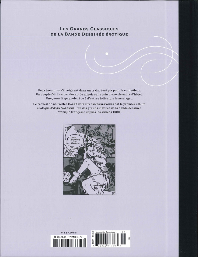 Verso de l'album Les Grands Classiques de la Bande Dessinée Érotique - La Collection Tome 88 Carré noir sur dames blanches