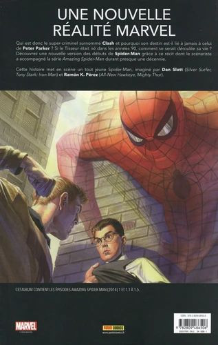 Verso de l'album Spider-Man : Devenir un homme