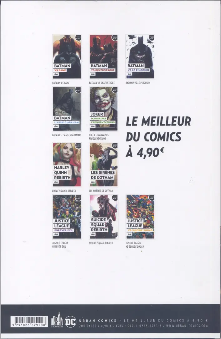 Verso de l'album Le meilleur de DC Comics Tome 9 Suicide Squad Rebirth