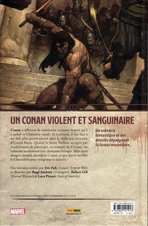 Verso de l'album Conan le Barbare 3 Dans le creuset