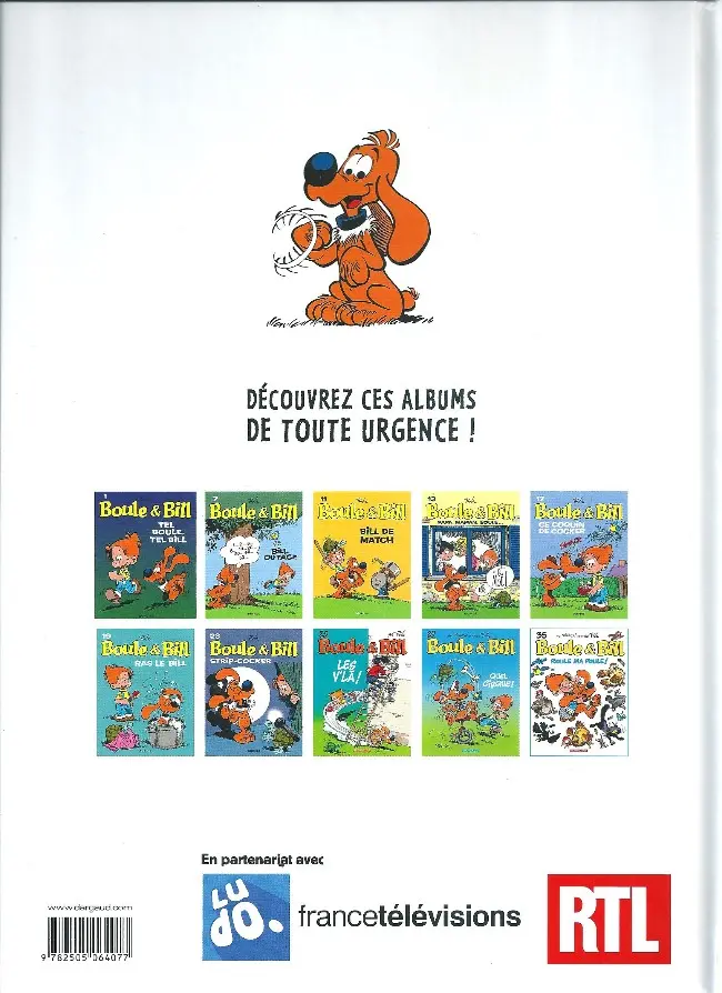 Verso de l'album Boule & Bill Tome 28 Les quatre saisons