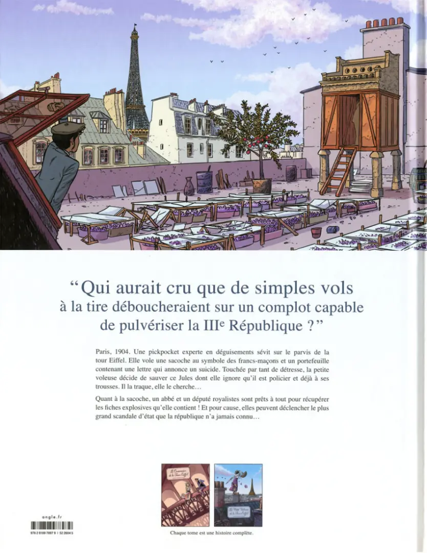 Verso de l'album La petite Voleuse de la Tour Eiffel