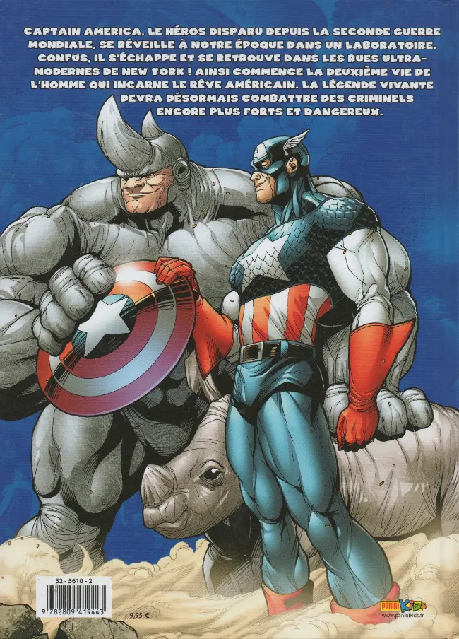 Verso de l'album Captain America - La légende vivante
