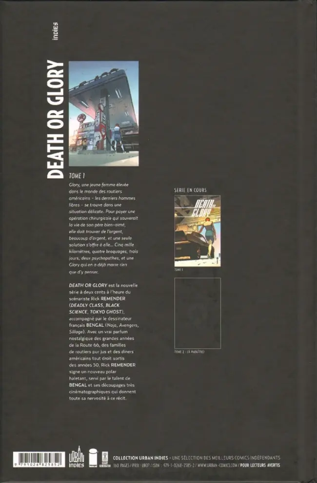 Verso de l'album Death or Glory Tome 1