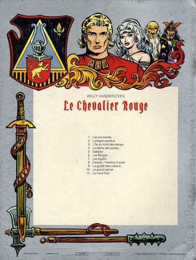 Verso de l'album Le Chevalier Rouge Tome 9 La guilde des voleurs