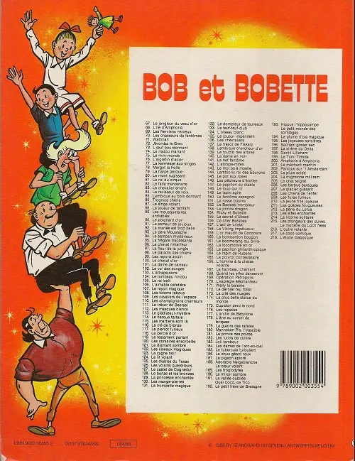 Verso de l'album Bob et Bobette Tome 125 Les Diables du Texas