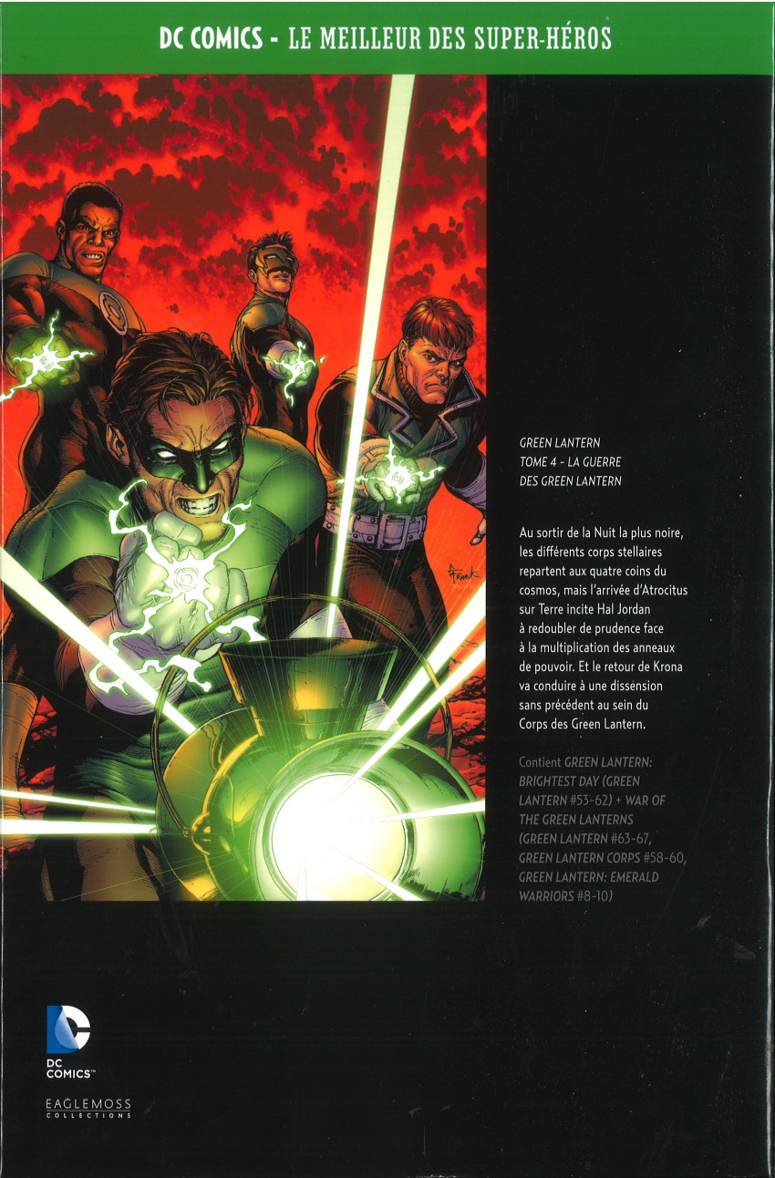 Verso de l'album DC Comics - Le Meilleur des Super-Héros Hors-série Premium Volume 6 Green Lantern - Tome 4 - La Guerre des Green Lantern