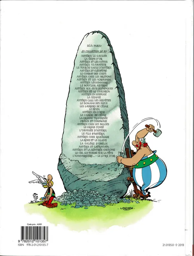 Verso de l'album Astérix Tome 3 Astérix et les Goths