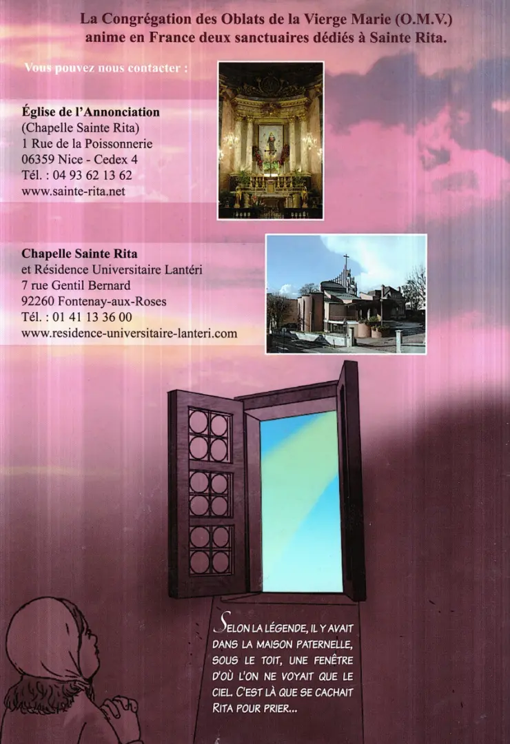 Verso de l'album Sainte Rita de Cascia