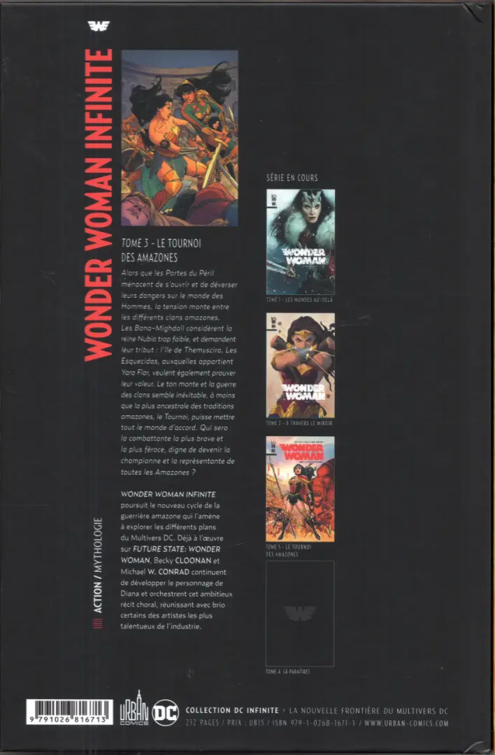 Verso de l'album Wonder Woman Tome 3 Le tournoi des Amazones