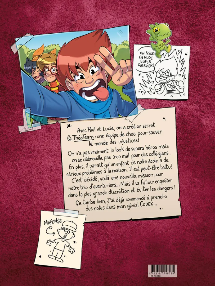 Verso de l'album Le codex de Théo ! 2 Barbe Noire !
