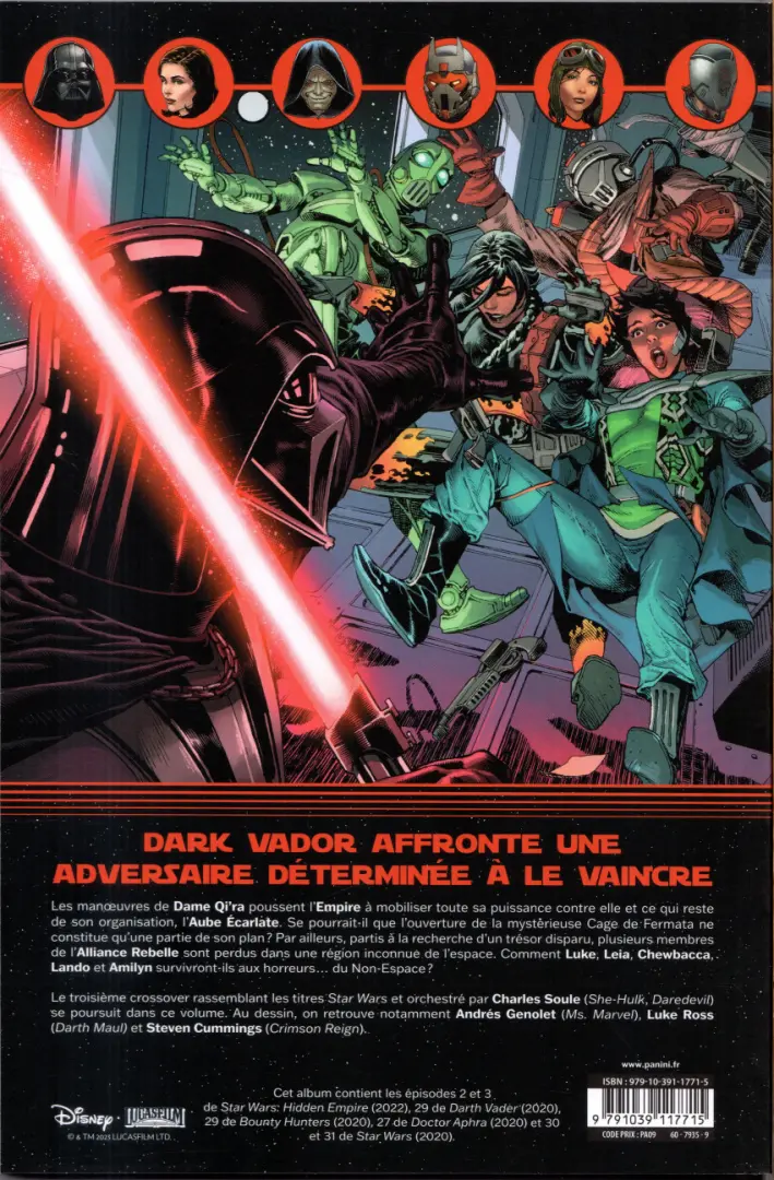 Verso de l'album Star Wars - Hidden Empire Tome 2/4