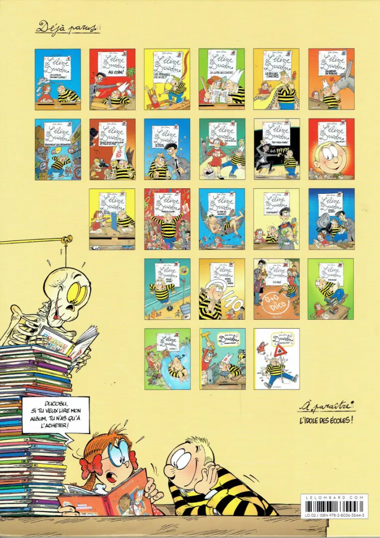 Verso de l'album L'Élève Ducobu Tome 21 In-cu-ra-ble!