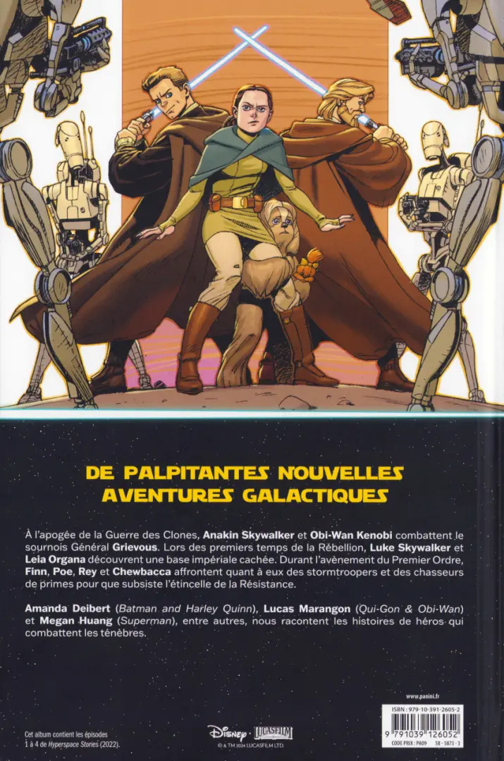 Verso de l'album Star Wars - Histoire de l'Hyperespace 1 Rebelles et résistance