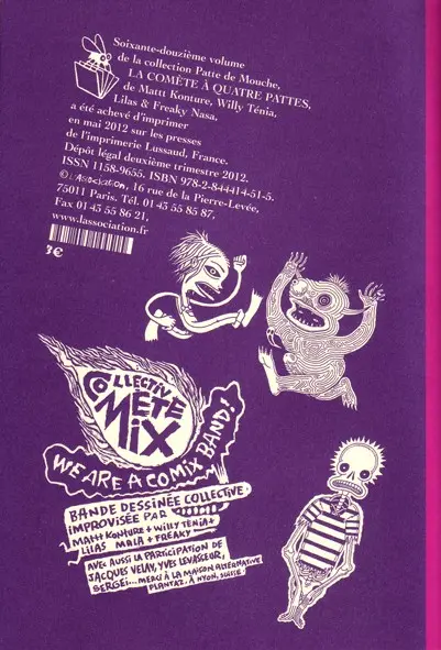 Verso de l'album La Comète à quatre pattes