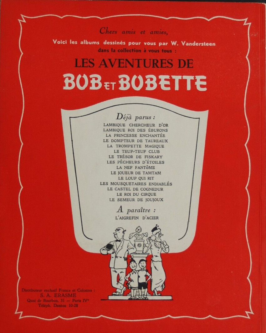 Verso de l'album Bob et Bobette Tome 12 Les mousquetaires endiablés