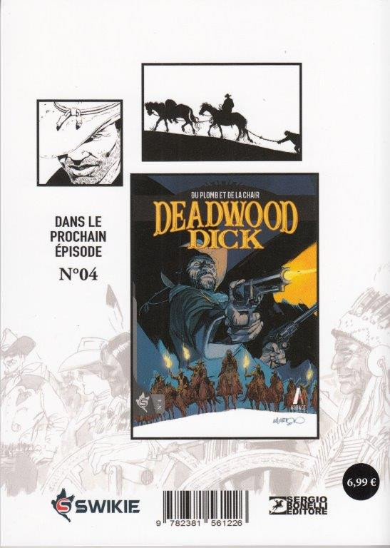 Verso de l'album Deadwood Dick N° 3 Entre le texas et l'enfer