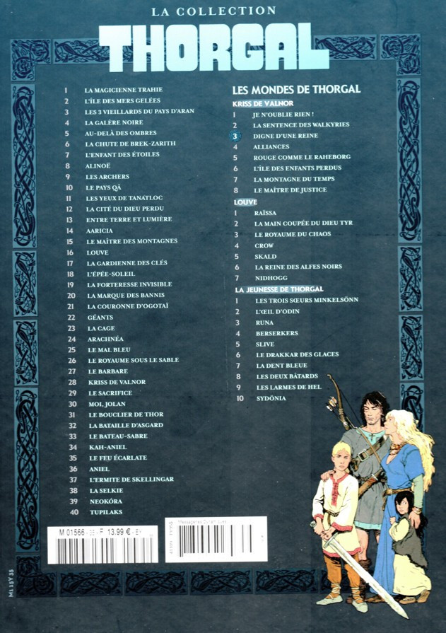 Verso de l'album Thorgal - La collection Tome 35 Digne d'une reine