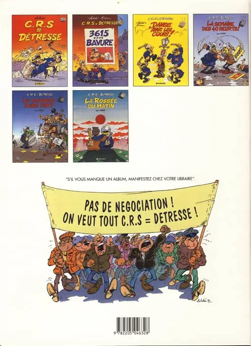 Verso de l'album CRS = Détresse Tome 6 La rossée du matin
