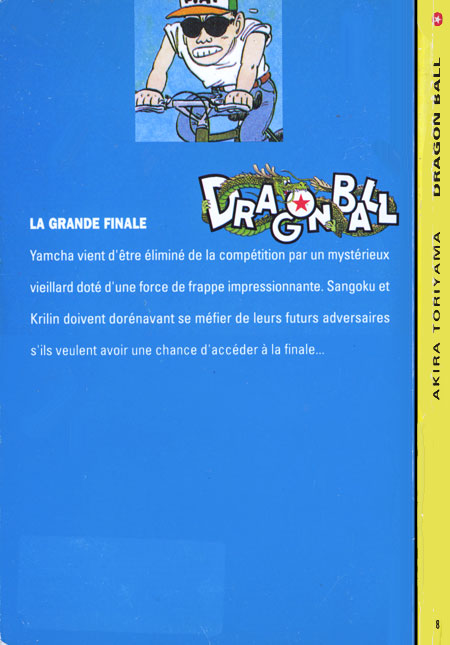 Verso de l'album Dragon Ball Tome 8 La grande finale