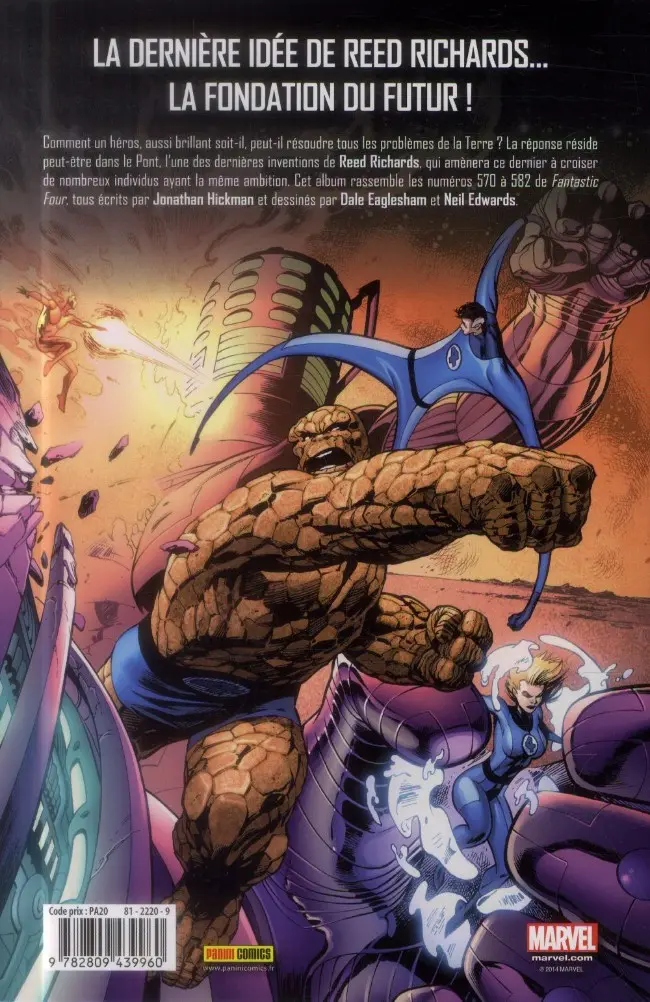 Verso de l'album Fantastic Four Tome 1 Une Solution pour tout