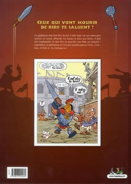 Verso de l'album Gladiatorus Tome 1 Avé tous les massacrer !
