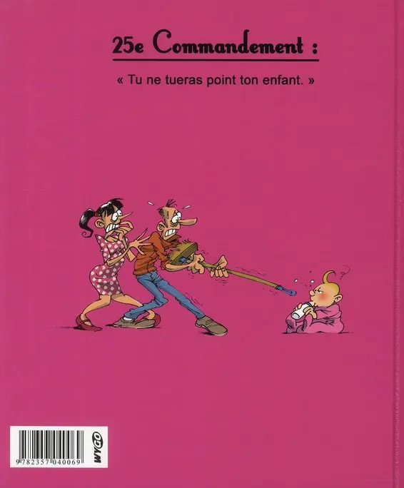 Verso de l'album Les 40 commandements Les 40 commandements des jeunes parents