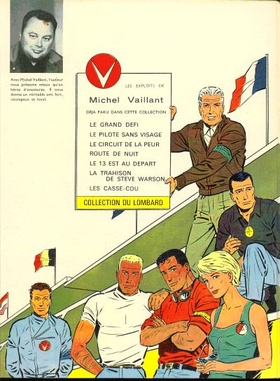 Verso de l'album Michel Vaillant Tome 8 Le 8e pilote