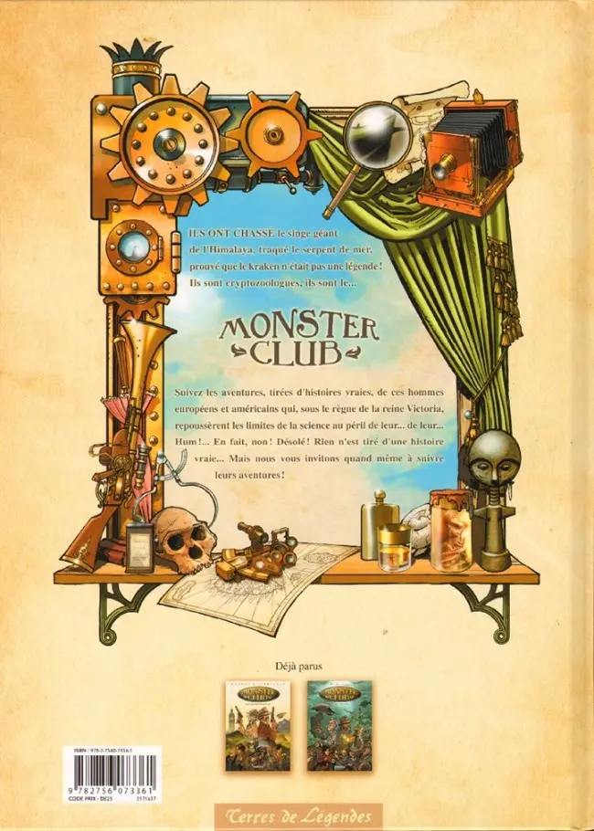 Verso de l'album Monster Club Tome 2 Décapodes et vieilles lanternes