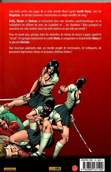 Verso de l'album Les Ninjettes Tome 1