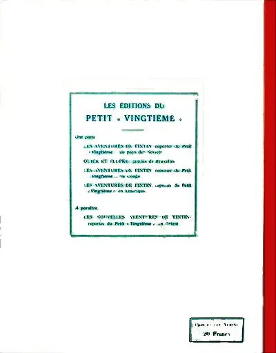 Verso de l'album Quick et Flupke - Gamins de Bruxelles 2e série