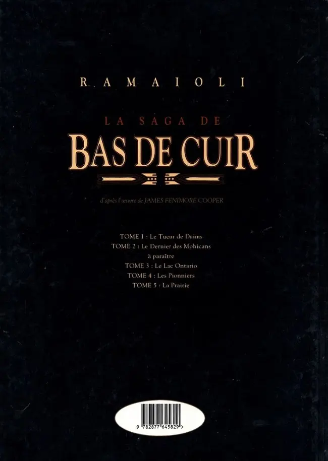 Verso de l'album La saga de Bas de Cuir Tome 2 Le derniers des Mohicans