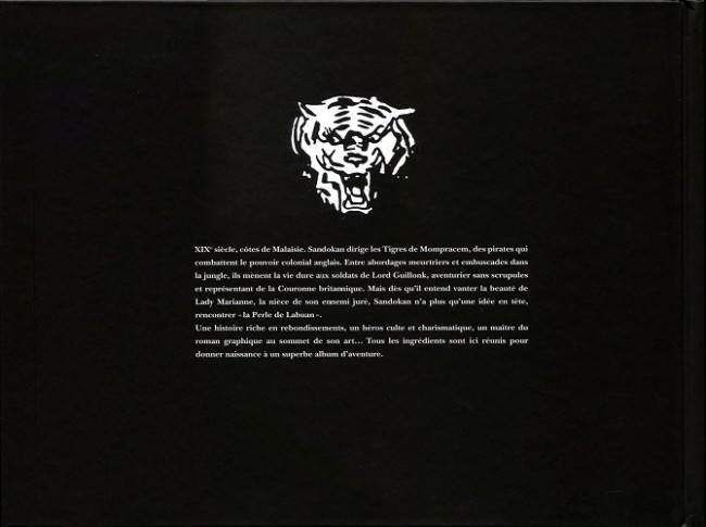 Verso de l'album Sandokan Le Tigre de Malaisie