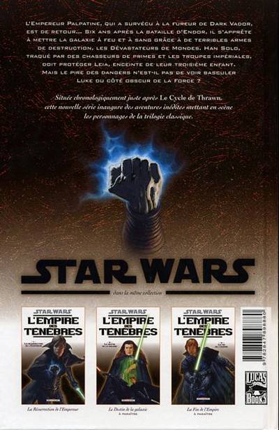 Verso de l'album Star Wars - L'empire des ténèbres Tome 1 La résurrection de l'Empereur