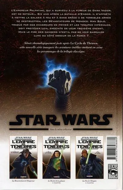 Verso de l'album Star Wars - L'empire des ténèbres Tome 1 La résurrection de l'Empereur