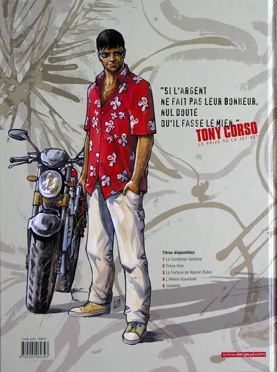 Verso de l'album Tony Corso Tome 5 Vendetta