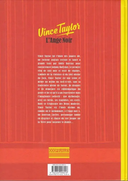 Verso de l'album Vince Taylor, l'ange noir