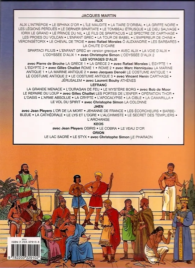 Verso de l'album Les Voyages d'Alix Tome 1 Rome (1)