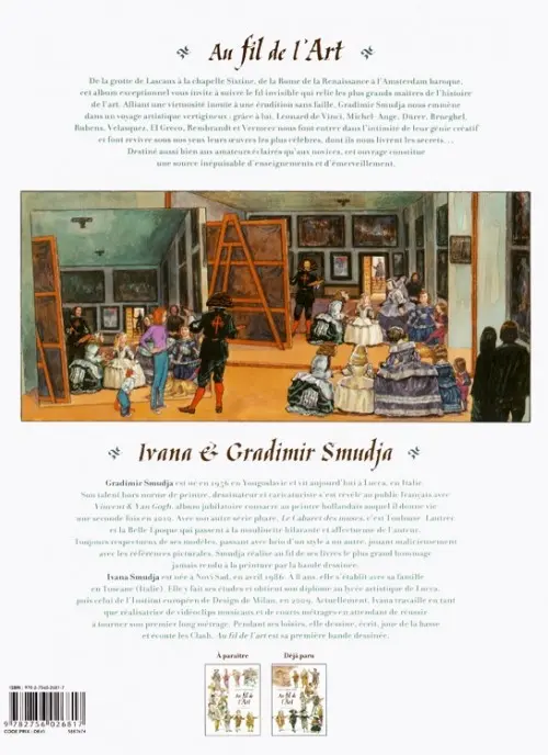 Verso de l'album Au fil de l'Art Volume 1