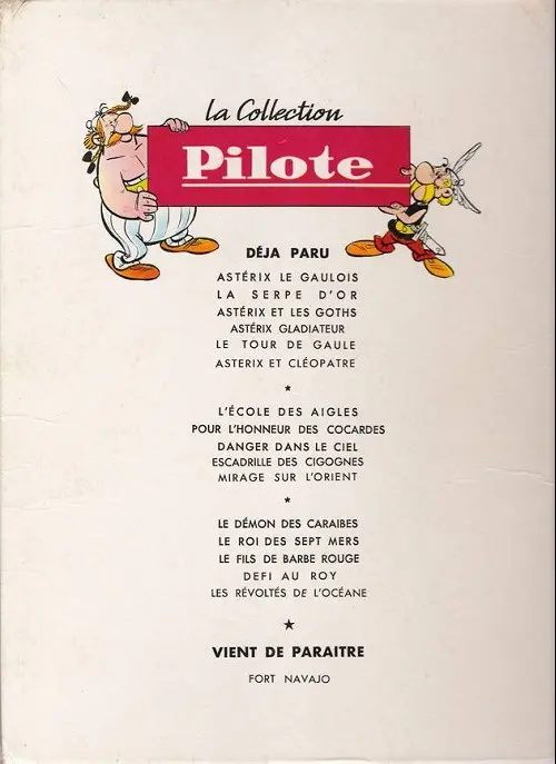 Verso de l'album Astérix Tome 1 Astérix le gaulois