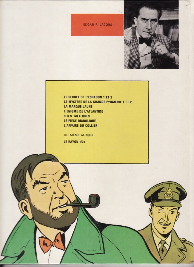 Verso de l'album Blake et Mortimer Tome 3 Le Mystère de la Grande Pyramide - 1re partie