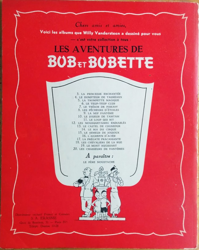 Verso de l'album Bob et Bobette Tome 7 Le trésor de Fiskary