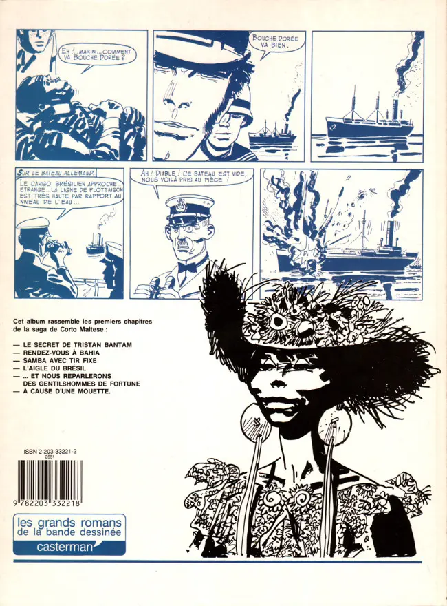 Verso de l'album Corto Maltese Tome 3 Sous le signe du Capricorne