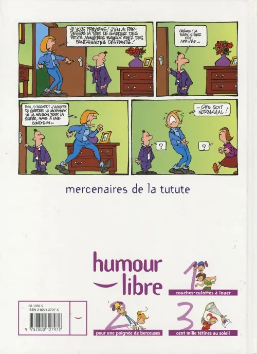 Verso de l'album Les Baby-sitters Tome 3 Cent mille tétines au soleil