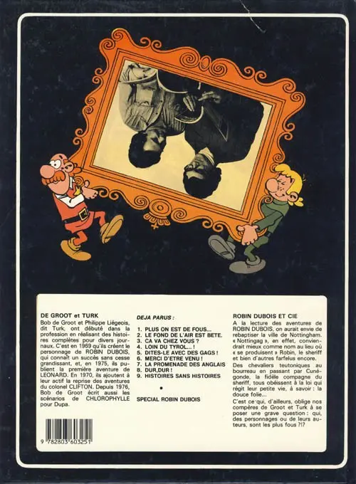 Verso de l'album Robin Dubois Tome 2 Le fond de l'air est bête
