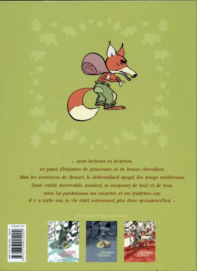 Verso de l'album Le Roman de Renart Tome 3 Le Jugement de Renart