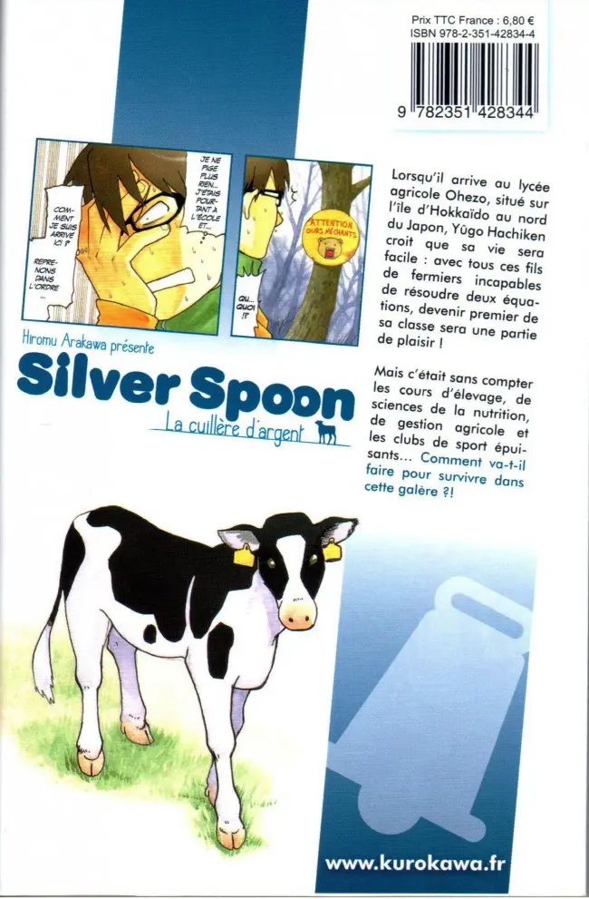 Verso de l'album Silver Spoon - La cuillère d'argent Volume 1