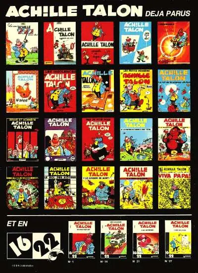 Verso de l'album Achille Talon Tome 21 Ma vie à moi