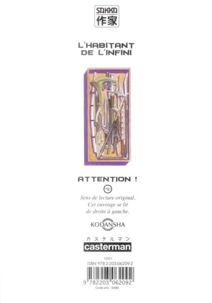 Verso de l'album L'Habitant de l'infini 30