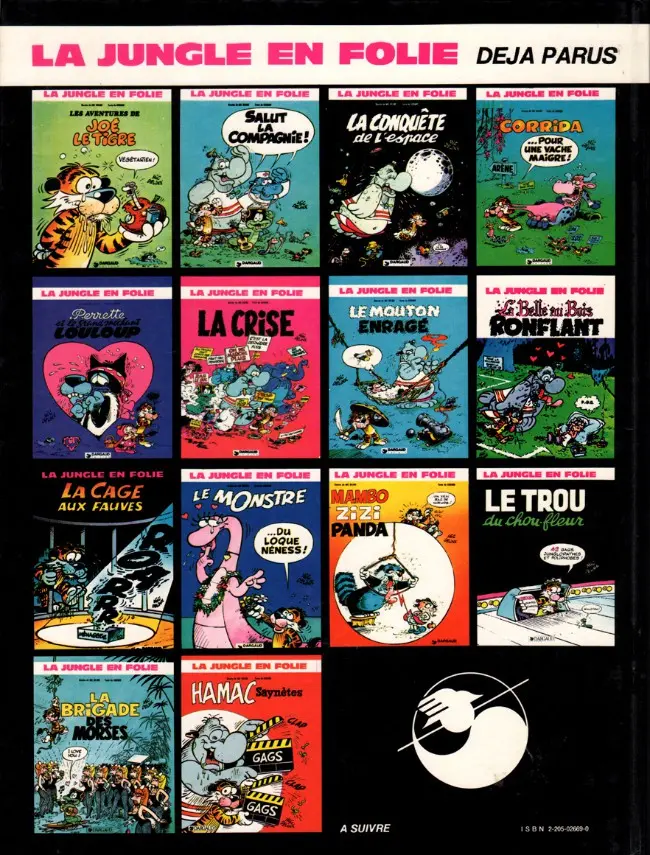 Verso de l'album La Jungle en folie Tome 14 Hamac Saynètes